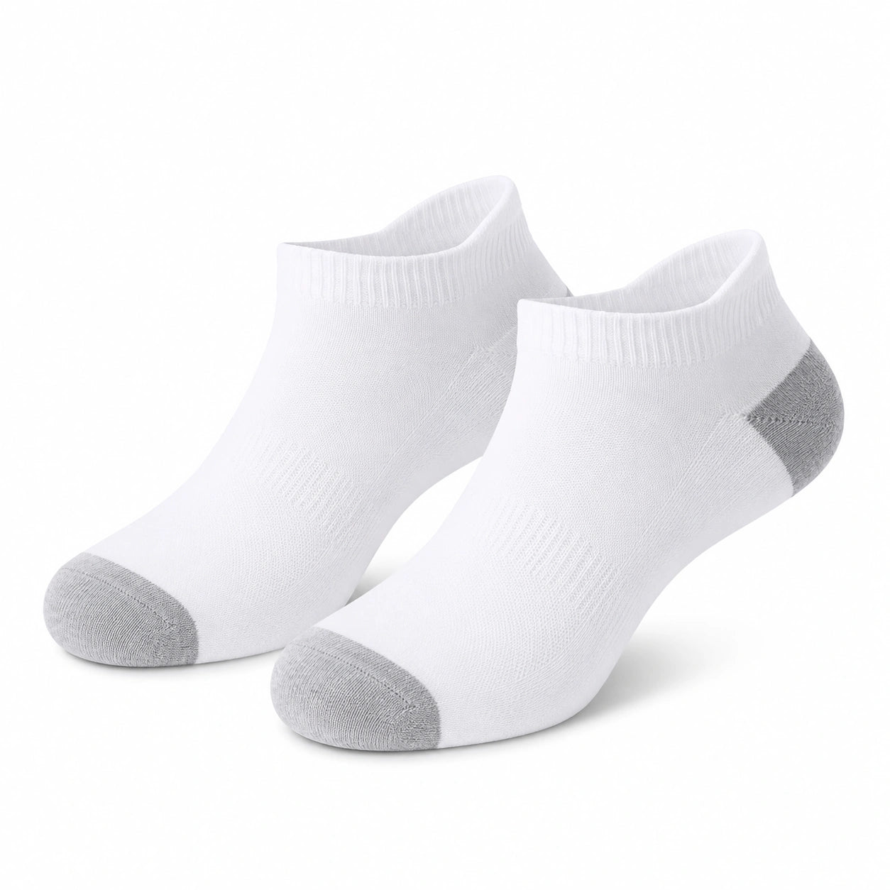 Calzini alla caviglia 35-38 in tessuto bianco e grigio per uso quotidiano