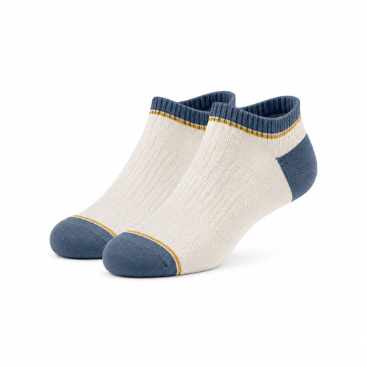 Calze alla caviglia 39-42 in maglia bianco blu per uso quotidiano stile sportivo