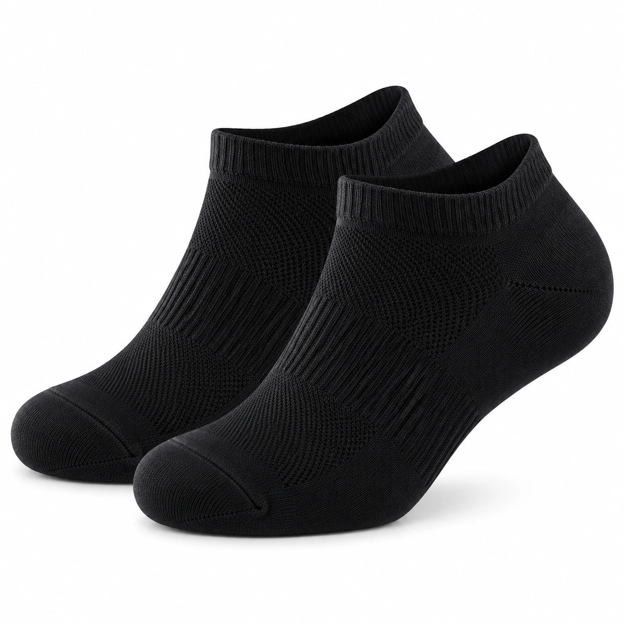 Calzini corti 35-38 in maglia nera per uso quotidiano - traspiranti elasticizzati