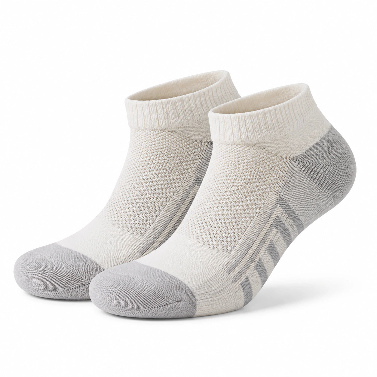 Calze corte 43-46 in maglia bianco/grigio traspiranti per sport